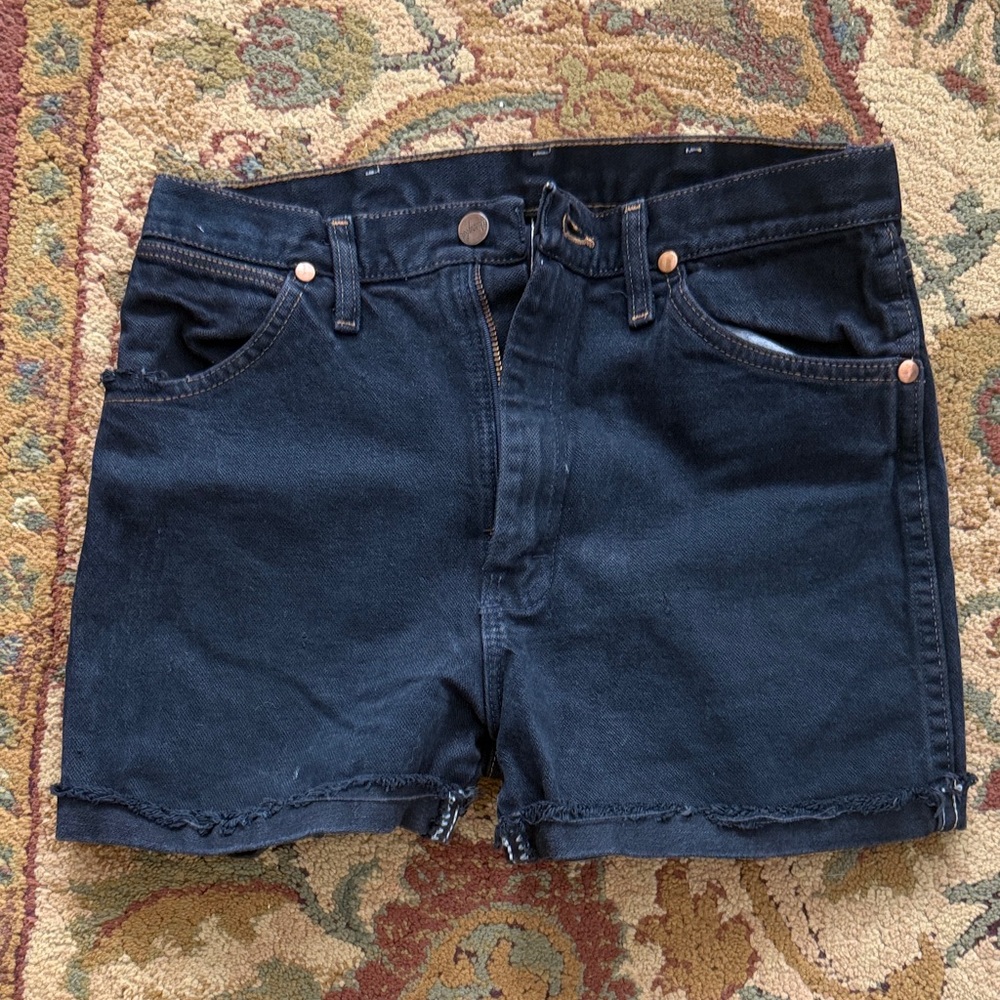 Wrangler Black Denim Women's Shorts 30 Waist